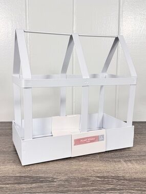 NEW Target Bullseye Playground White Metal Plant Stand